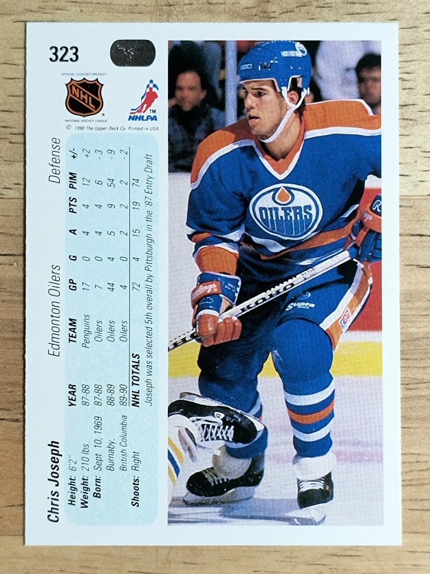1990-91 Upper Deck #323 Chris Joseph RC