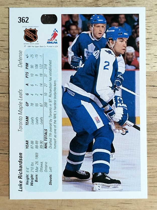 1990-91 Upper Deck #362 Luke Richardson