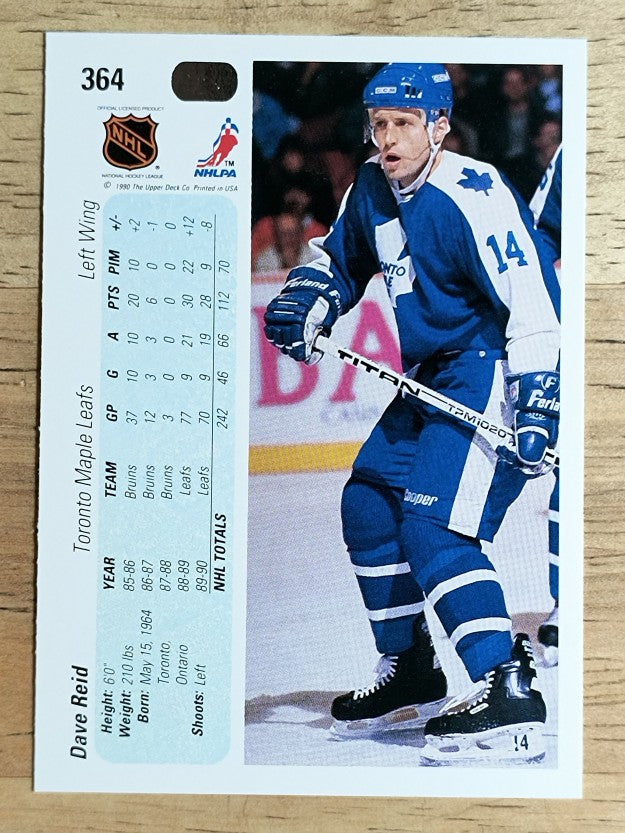 1990-91 Upper Deck #364 Dave Reid RC