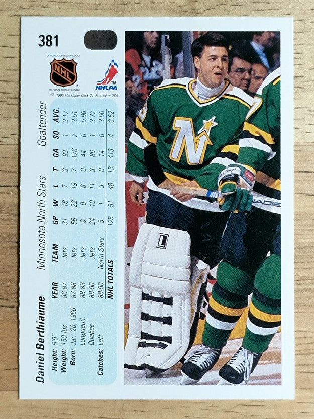 1990-91 Upper Deck #381 Daniel Berthiaume