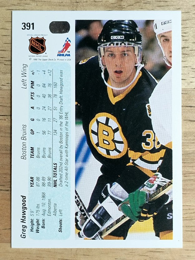 1990-91 Upper Deck #391 Greg Hawgood