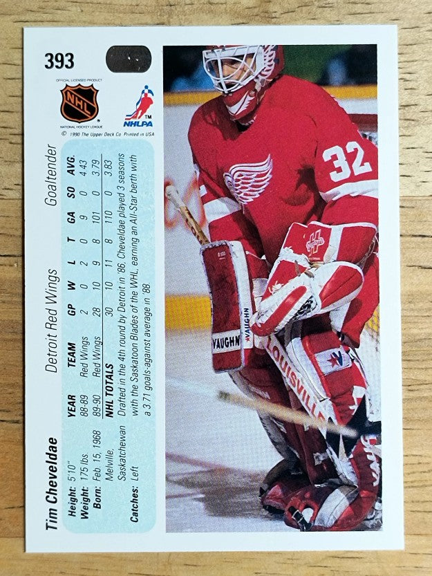 1990-91 Upper Deck #393 Tim Cheveldae RC