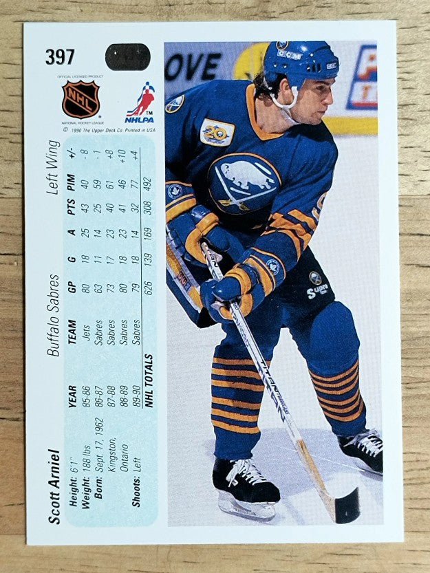 1990-91 Upper Deck #397 Scott Arniel