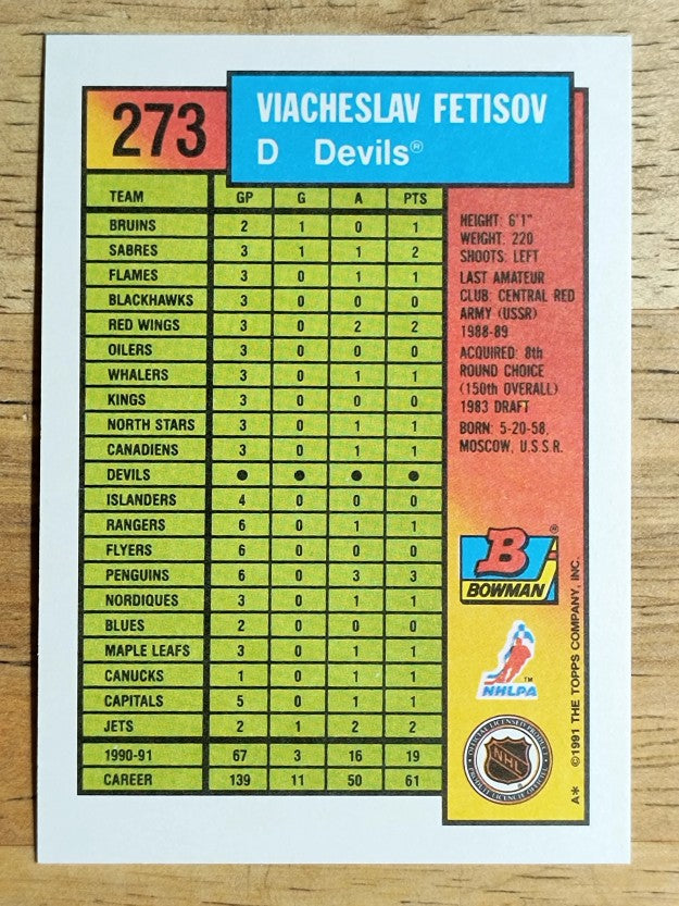 1991-92 Bowman #273 Slava Fetisov