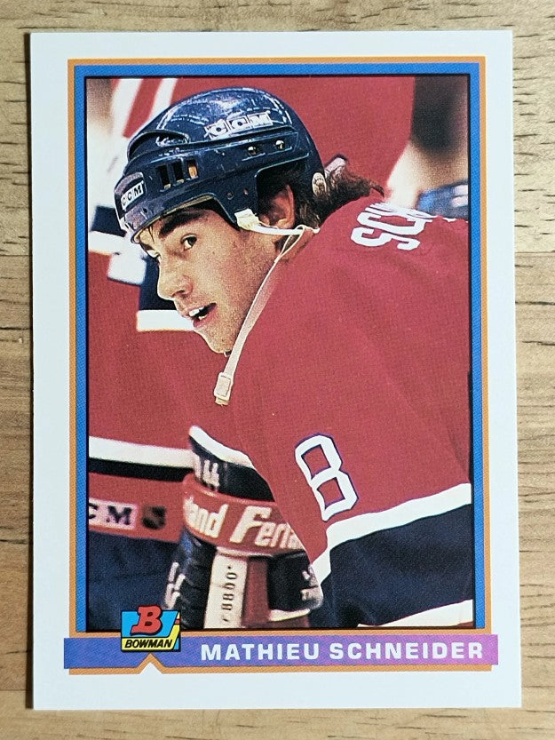1991-92 Bowman #343 Mathieu Schneider