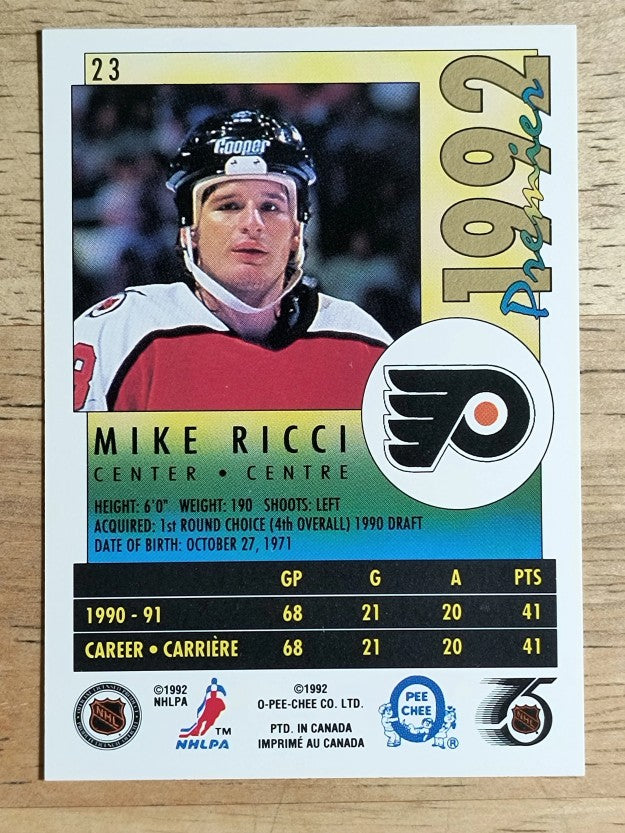 1991-92 OPC Premier #23 Mike Ricci
