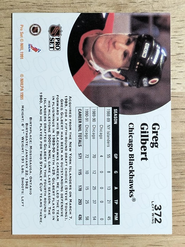 1991-92 Pro Set #372 Greg Gilbert