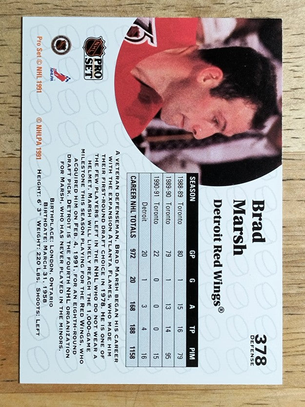 1991-92 Pro Set #378 Brad Marsh