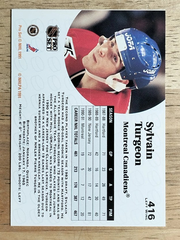 1991-92 Pro Set #416 Sylvain Turgeon