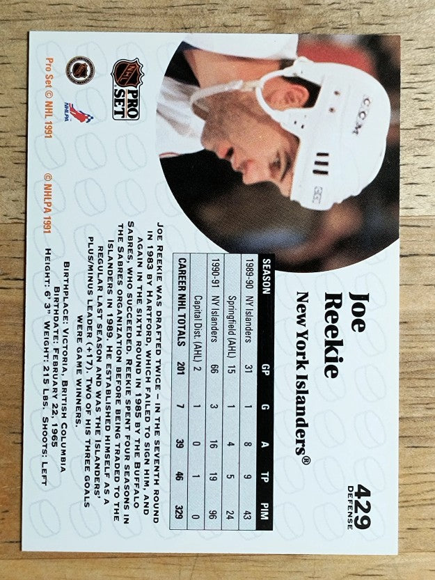 1991-92 Pro Set #429 Joe Reekie