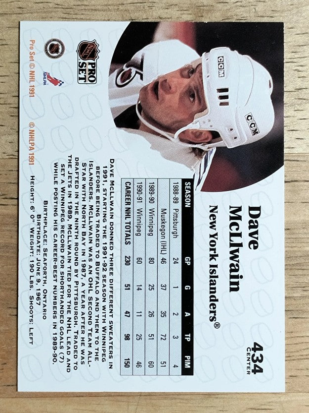 1991-92 Pro Set #434 Dave McLlwain