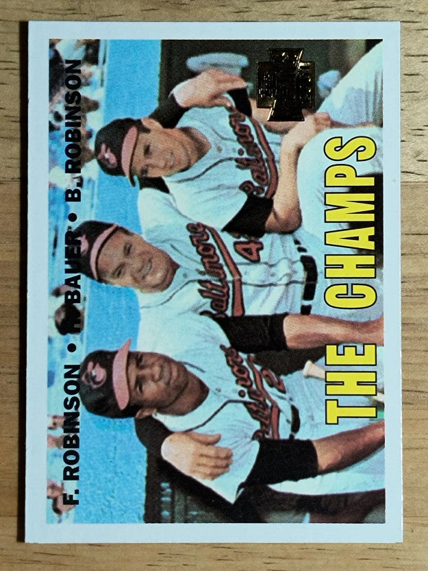 2001 Topps Archives #219 Frank Robinson/Hank Bauer/Brooks Robinson 67