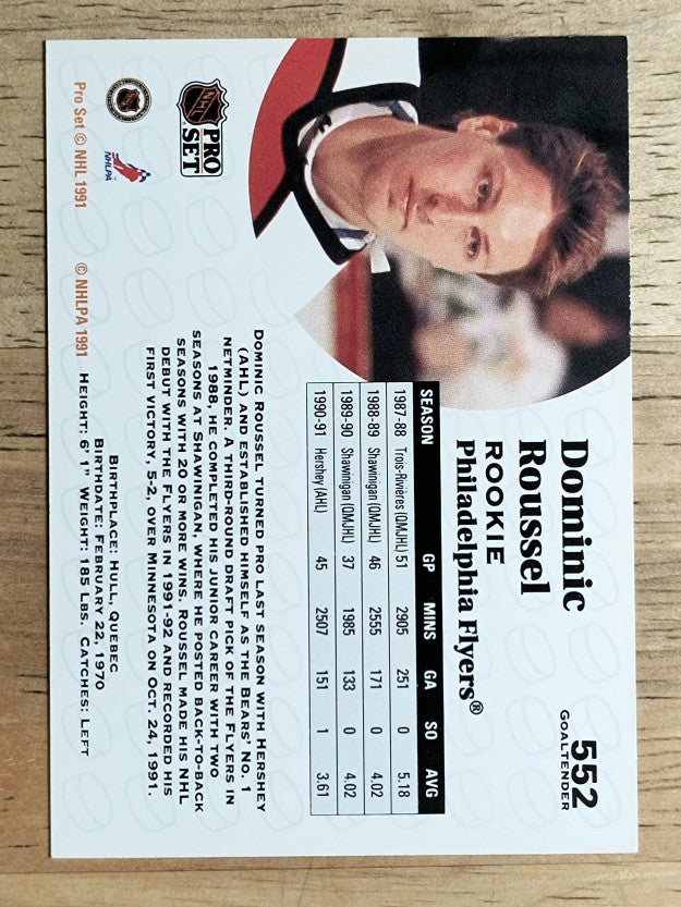1991-92 Pro Set #552 Dominic Roussel RC