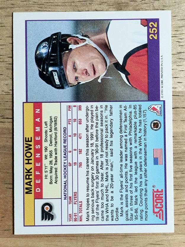 1991-92 Score American #252 Mark Howe