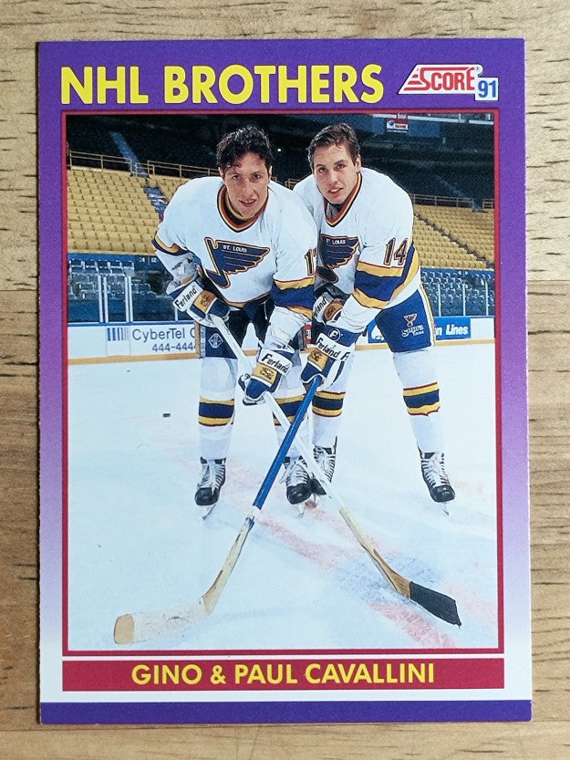 1991-92 Score American #308 The Cavallini Brothers/Gino Cavallini/Paul Cavallini