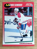 1991-92 Score Canadian English #105 Mathieu Schneider