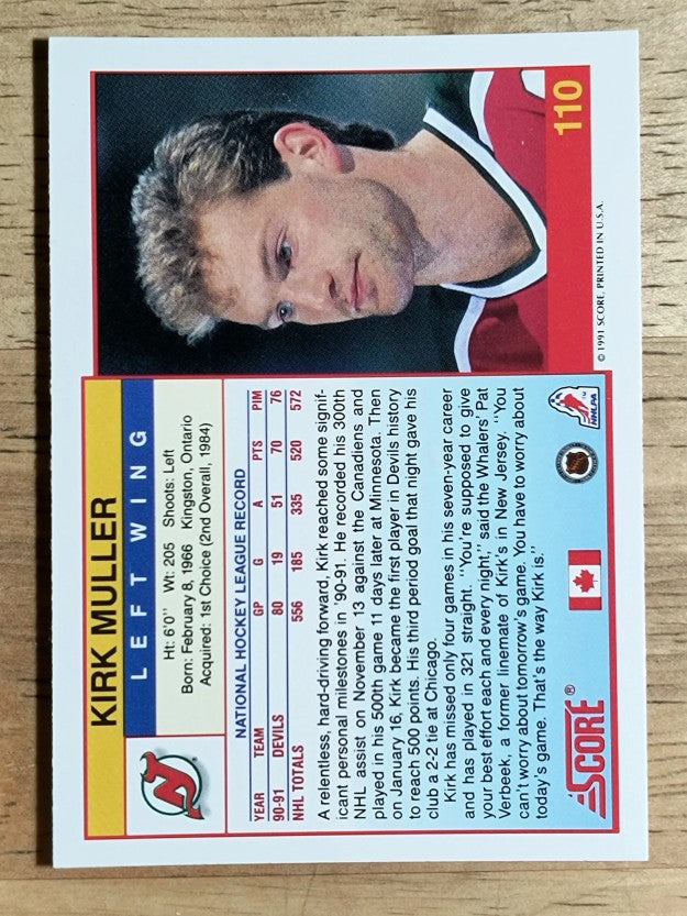 1991-92 Score Canadian English #110 Kirk Muller