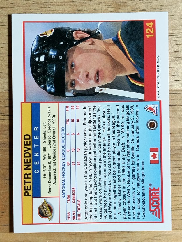 1991-92 Score Canadian English #124 Petr Nedved