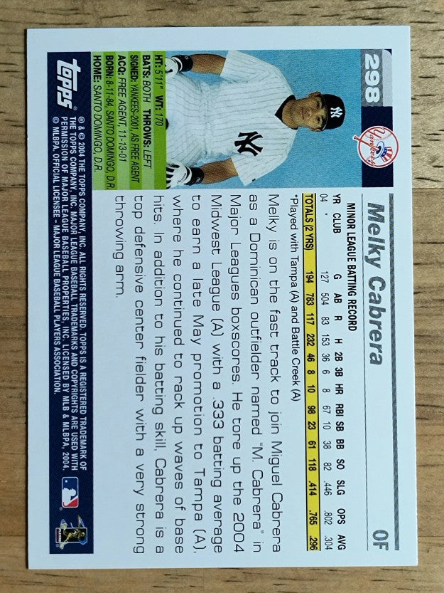 2005 Topps #298 Melky Cabrera FY RC