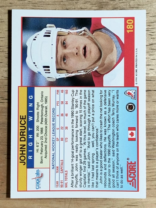 1991-92 Score Canadian English #180 John Druce