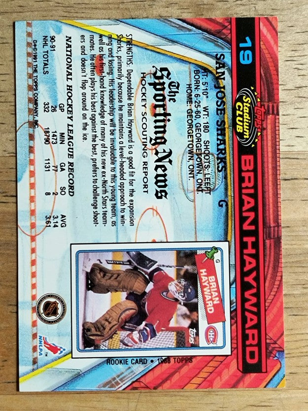 1991-92 Stadium Club #19 Brian Hayward