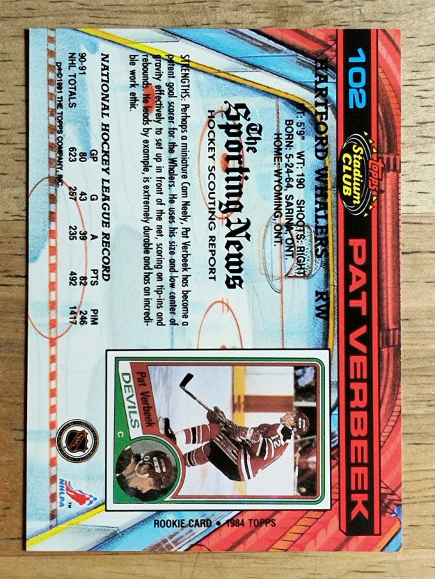 1991-92 Stadium Club #102 Pat Verbeek