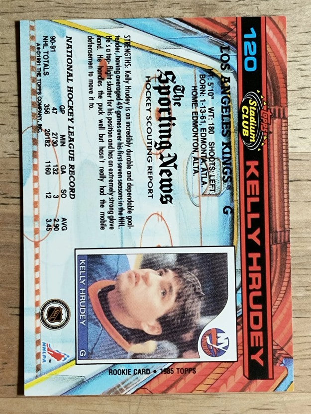 1991-92 Stadium Club #120 Kelly Hrudey