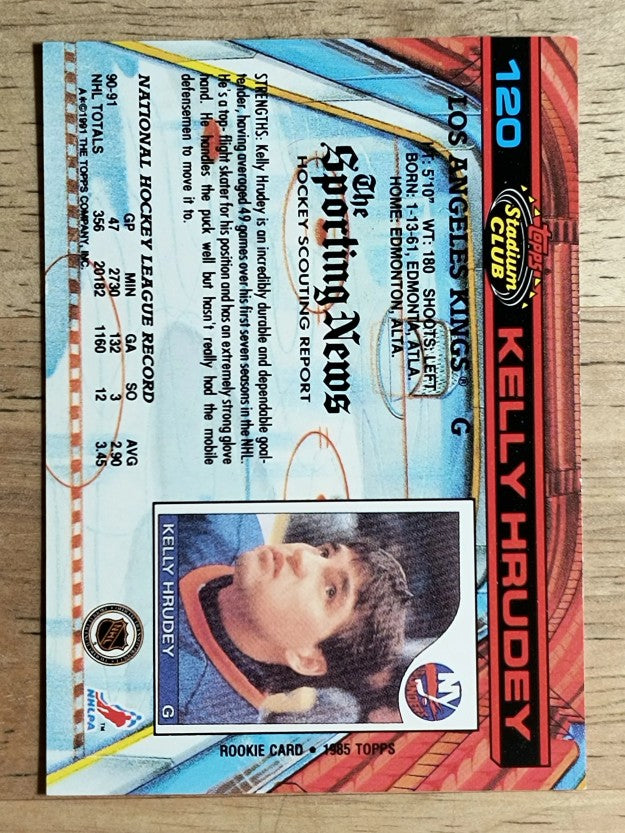 1991-92 Stadium Club #120 Kelly Hrudey