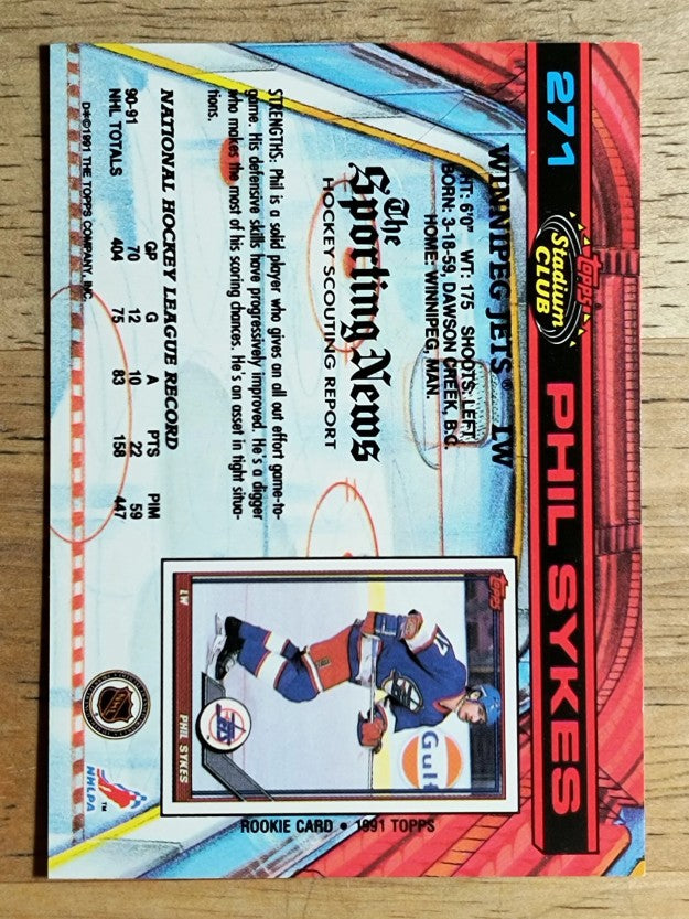 1991-92 Stadium Club #271 Phil Sykes