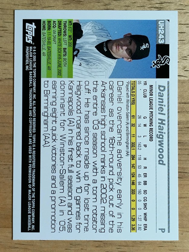 2005 Topps Update #243 Daniel Haigwood FY RC