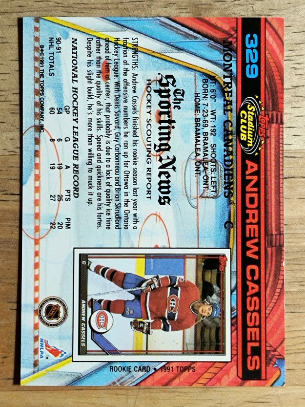 1991-92 Stadium Club #329 Andrew Cassels
