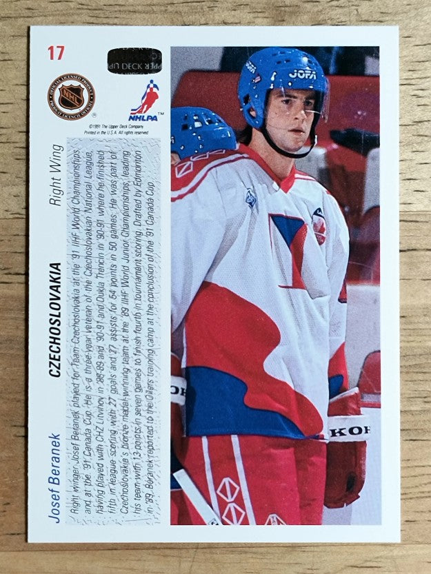 1991-92 Upper Deck #17 Josef Beranek CC RC