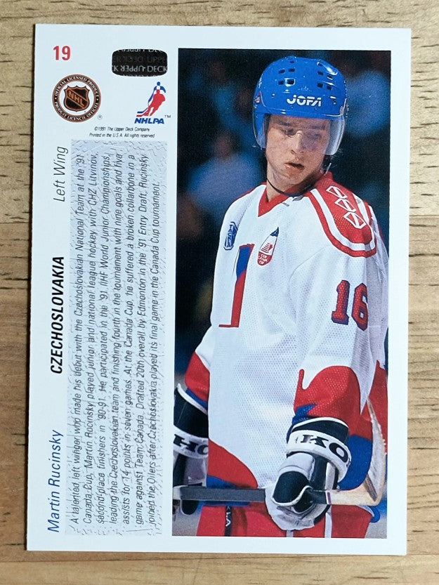 1991-92 Upper Deck #19 Martin Rucinsky CC RC