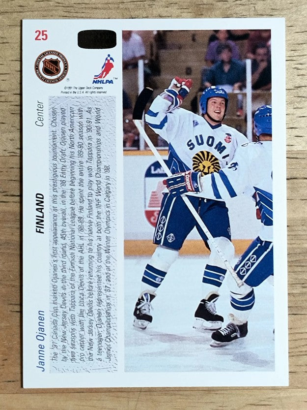 1991-92 Upper Deck #25 Janne Ojanen CC
