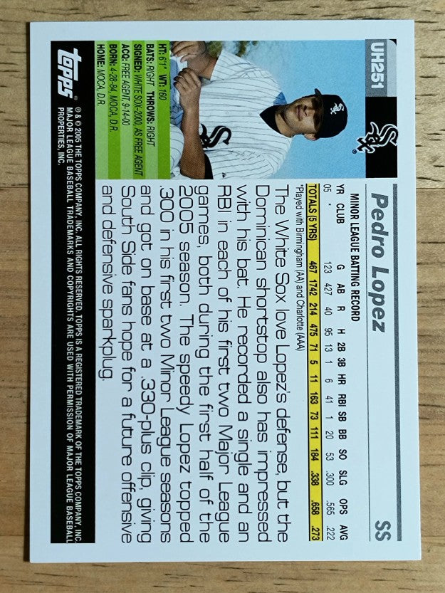 2005 Topps Update #251 Pedro Lopez FY RC