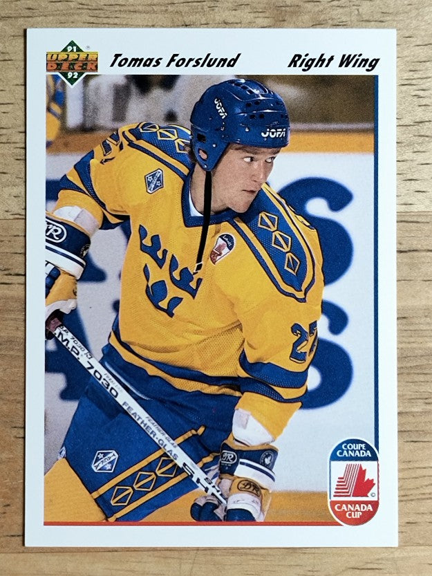 1991-92 Upper Deck #27 Tomas Forslund CC RC