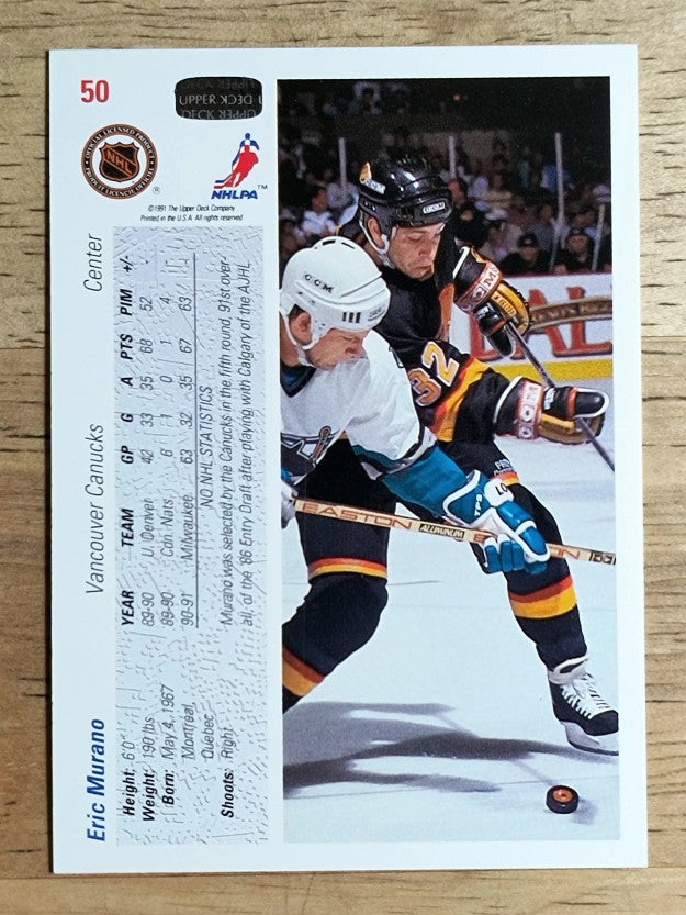 1991-92 Upper Deck #50 Eric Murano RC