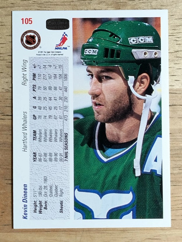 1991-92 Upper Deck #105 Kevin Dineen