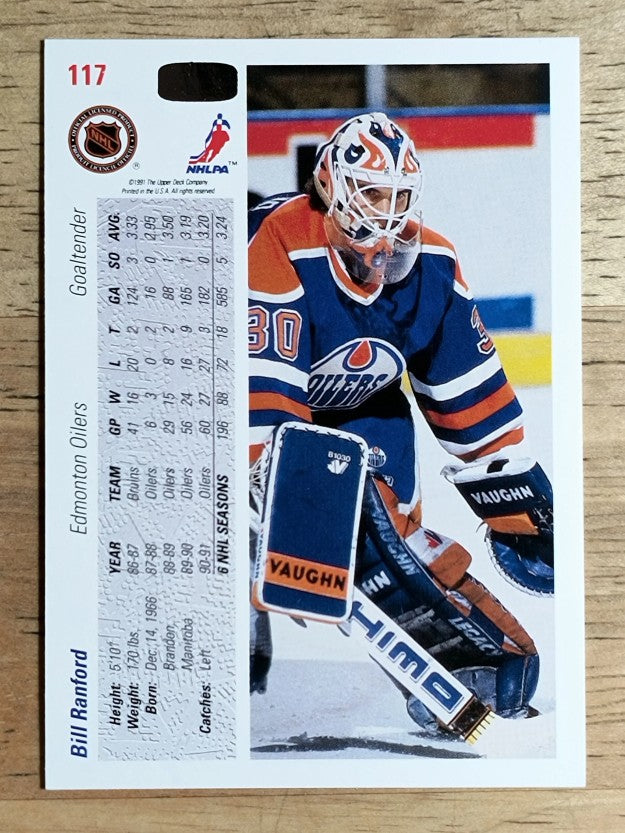 1991-92 Upper Deck #117 Bill Ranford