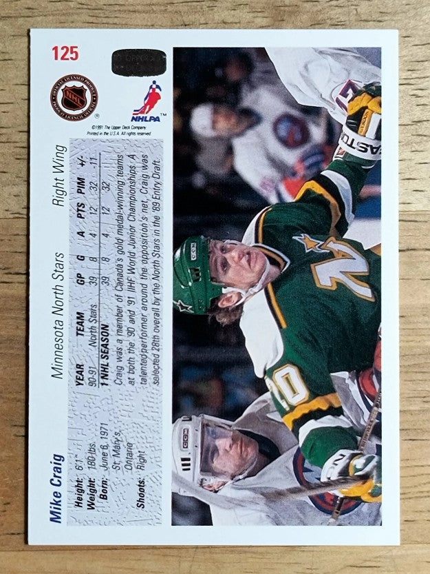 1991-92 Upper Deck #125 Mike Craig