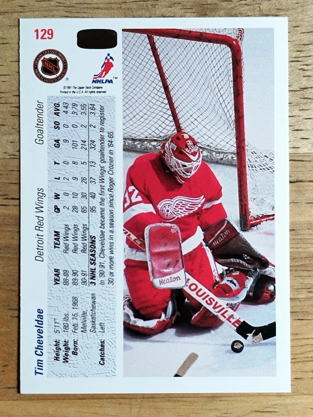 1991-92 Upper Deck #129 Tim Cheveldae