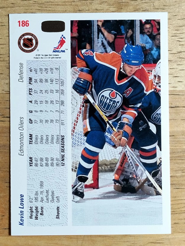 1991-92 Upper Deck #186 Kevin Lowe