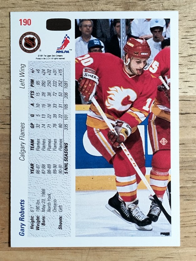 1991-92 Upper Deck #190 Gary Roberts