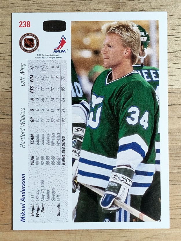 1991-92 Upper Deck #238 Mikael Andersson