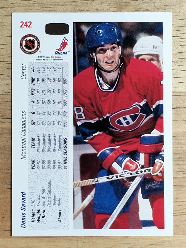 1991-92 Upper Deck #242 Denis Savard