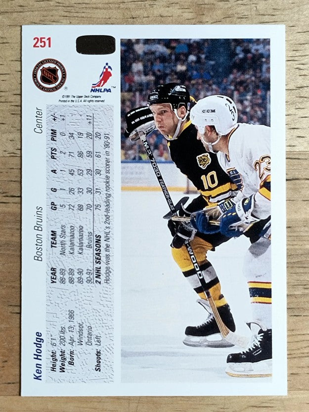 1991-92 Upper Deck #251 Ken Hodge Jr.
