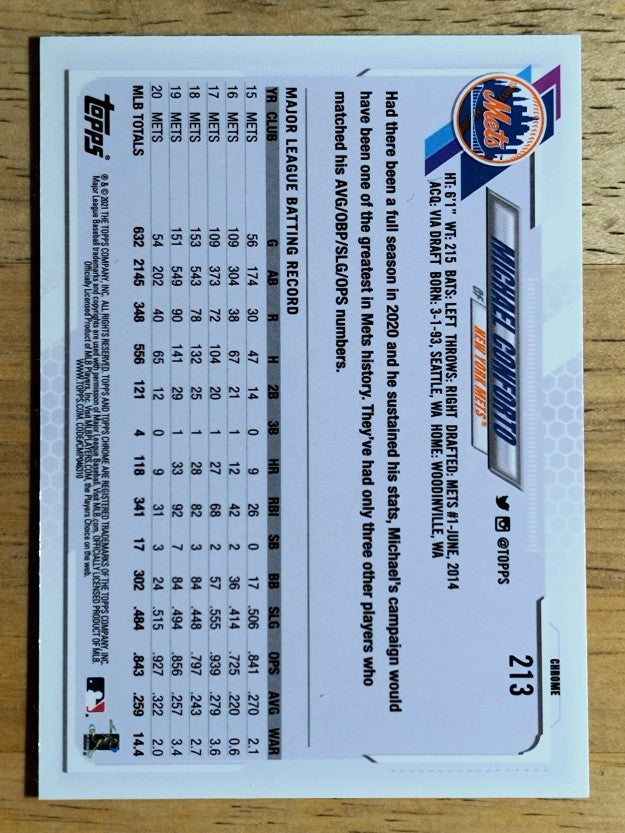 2021 Topps Chrome #213 Michael Conforto