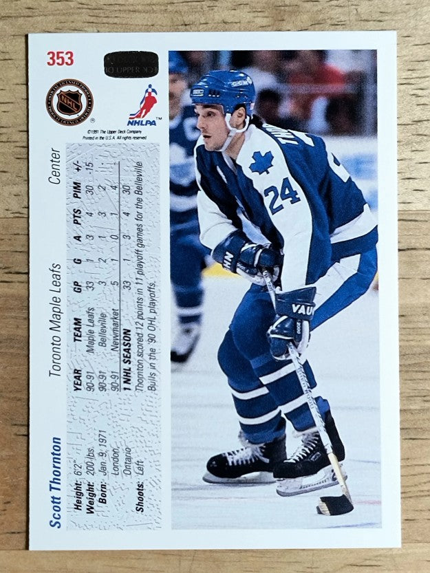 1991-92 Upper Deck #353 Scott Thornton