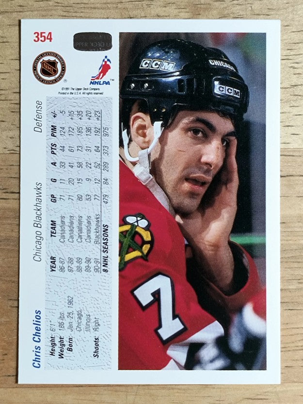 1991-92 Upper Deck #354 Chris Chelios
