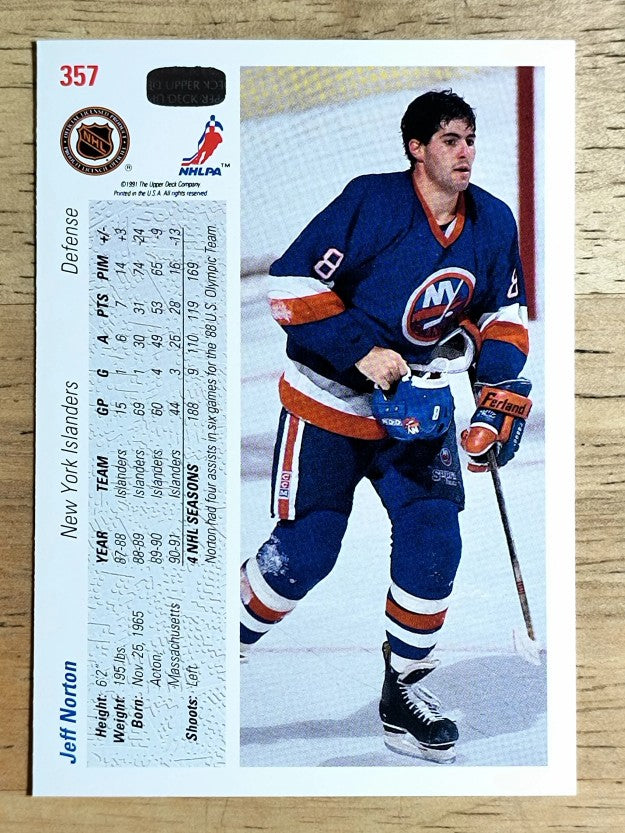 1991-92 Upper Deck #357 Jeff Norton